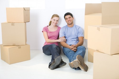 Commercial moving team planning a business relocation in Palmers Green