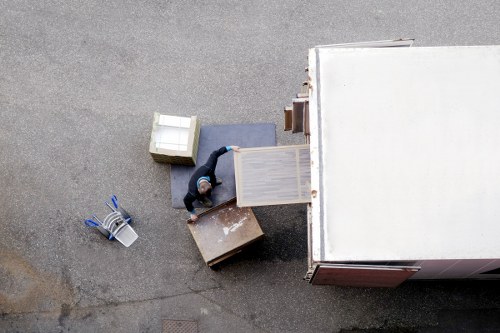 Furniture and boxes being loaded for a small removal in Palmers Green