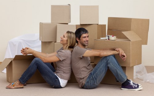 Van loading service with items prepared for transport