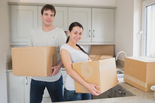 Careful box packing and labelling for a move in Palmers Green